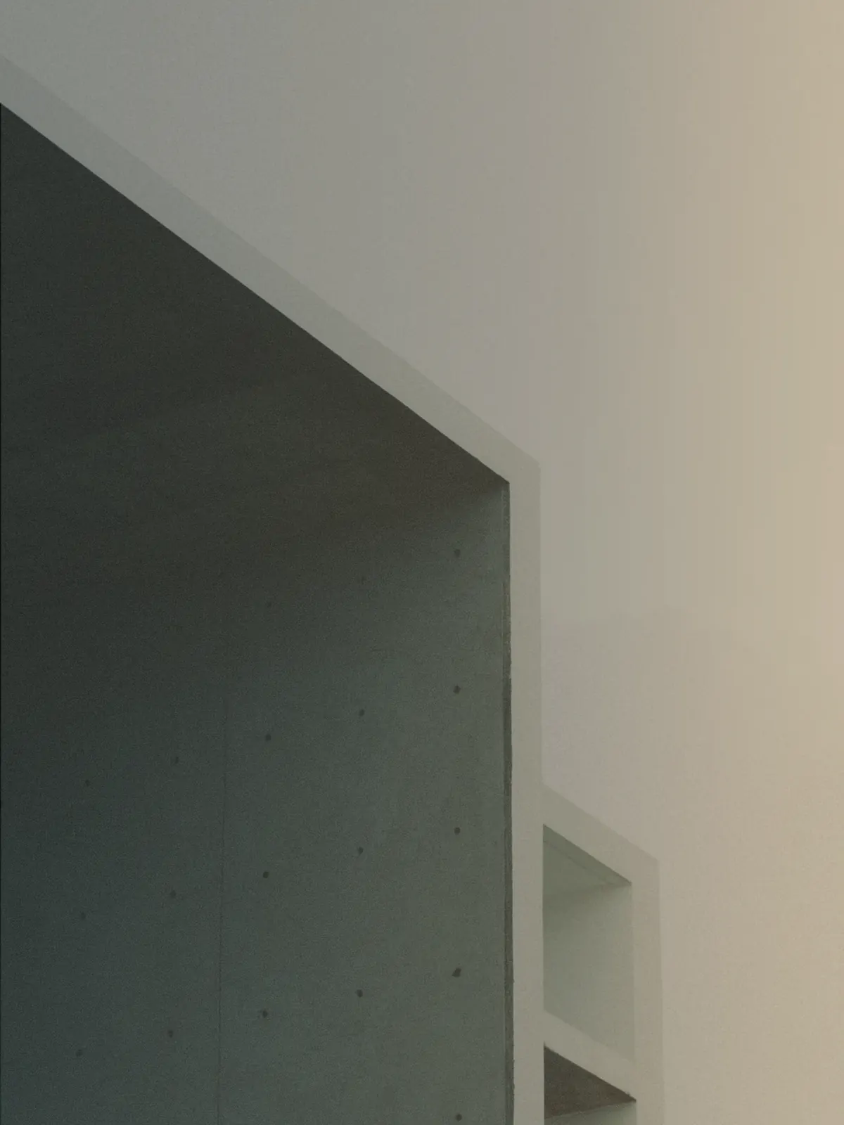 Minimal concrete architecture suggesting clarity, focus, and integration